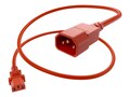 UNC Power Cable C13-C14 250V 10A SVT, Red, 4ft, PWRC13C1404FRED, 13378395, Power Cords