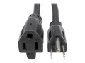 Tripp Lite Heavy-Duty Power Extension Cord, 15A, 14AWG, NEMA 5-15P to NEMA 5-15R, 15ft, Black, P024-015, 32330469, Power Cords