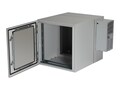 Black Box ClimateCab NEMA 12 Wallmount Cabinet w  800-BTU Air-Conditioner, Beige, Double-Hinged, RMW5110AC-R2, 32887451, Racks & Cabinets