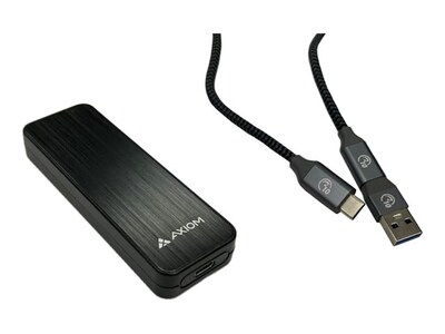 Axiom 250GB Mini USB-C 3.1 Gen2 Portable M.2 Solid State Drive, USBC31M2250-AX                , 41847055, Solid State Drives - External