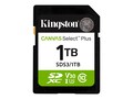 Kingston 1TB Canvas Select Plus Gen3 150MBs UHS-I U3 V30 SDXC Card, Class 10, SDS3/1TB                      , 42014488, Memory - Flash