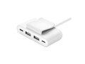 Belkin 4-Port 30W USB Power Extender Adapter w  USB-A to 2x USB-A, 2xUSB-C - White, BUZ001TT2MWHB7, 41593647, Battery Chargers