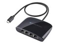 Cable Matters USB-C to 4-port Gigabit Ethernet Adapter - Black, 201069-BLK                    , 41944705, Adapters & Port Converters