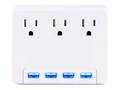 CyberPower 3 AC Outlet Wall Tap 125V 4 Lighted 4.2A , P3WU, 37267681, Surge Suppressors CyberPower 3 AC Outlet Wall Tap 125V 4 Lighted 4.2A , P3WU, 37267681, Surge Suppressors