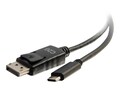 C2G USB-C to DisplayPort M M 4K 30Hz Adapter Cable, Black, 3ft, 26901, 38132471, Cables
