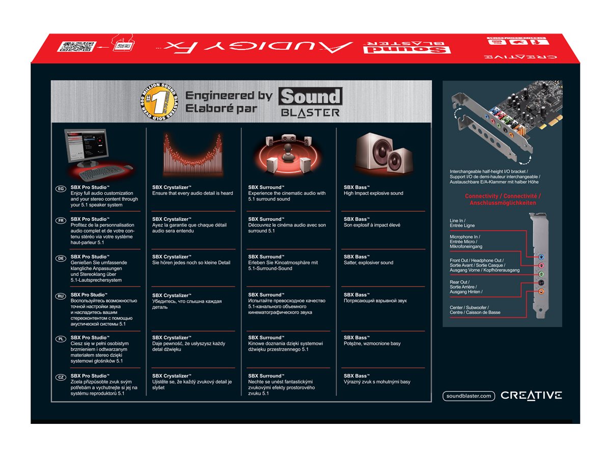 Creative Labs Soundblaster Audigy FX 5.1 PCIe Soundcard