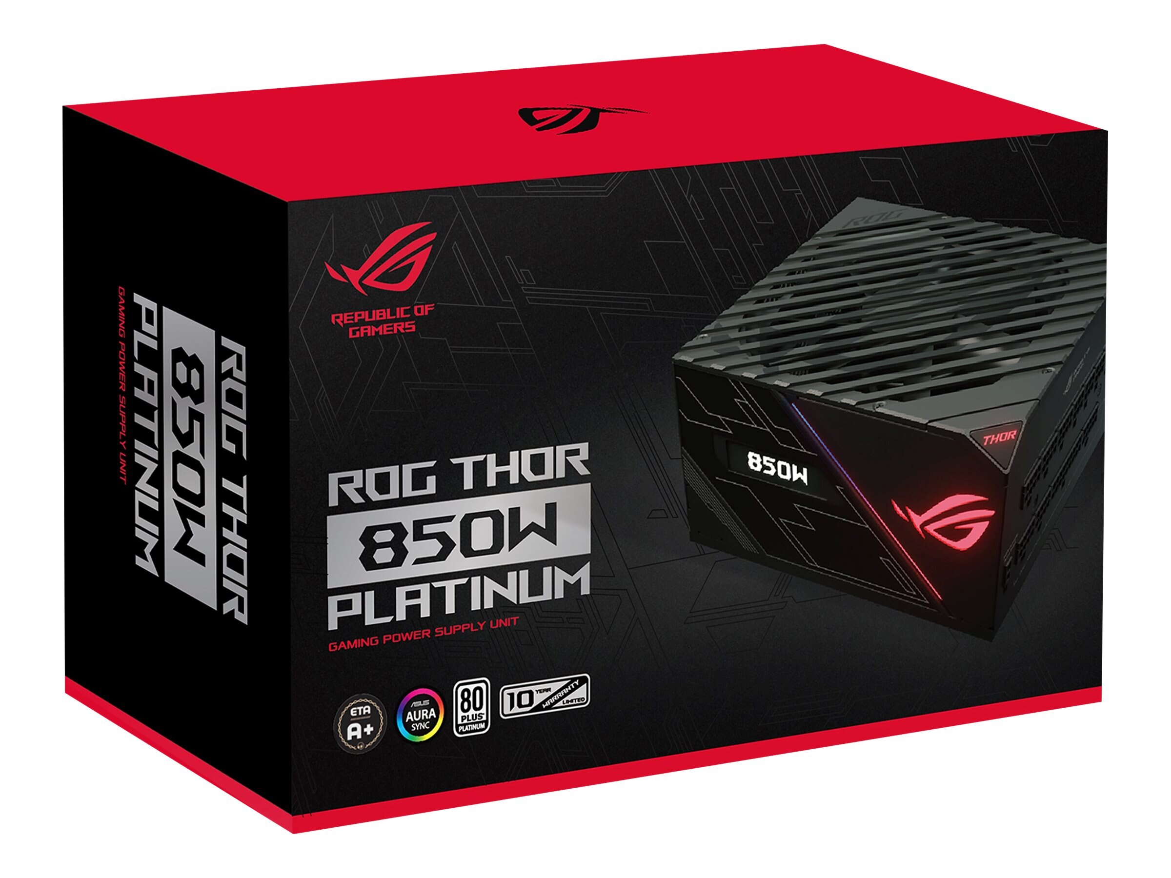 PC/タブレット PCパーツ Asus Rog Thor 850 80+ Platinum 850W CTLRFULLY Modular RGB Power Supply