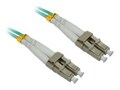 4Xem LC-LC M M 50 125 Duplex Fiber Optic Cable, Aqua, 10m, 4XFIBERLCLC10M, 16921867, Cables