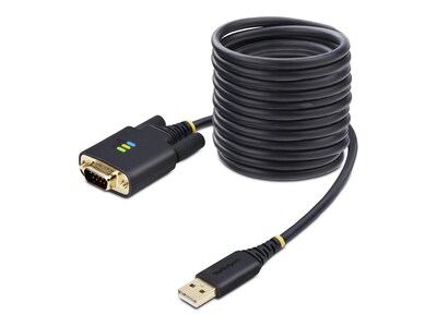 StarTech.com USB-A to DB9 RS232 Serial Adapter Cable w  COM Retention, Interchangeable Screws Nuts, 10ft, 1P10FFC-USB-SERIAL, 41760387, Cables