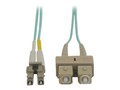 Tripp Lite Fiber LSZH Patch Cable, LC-SC, 50 125, 10Gb, Multimode, Duplex, Aqua, 5m, N816-05M, 9556785, Cables