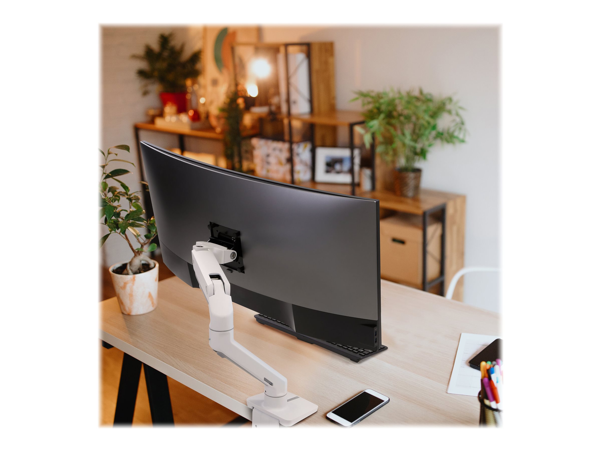 Ergotron HX Desk Monitor Arm, White (45-475-216)