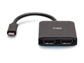 C2G 4K USB-C to Dual HDMI MST Hub, Black, C2G54540, 41765552, Adapters & Port Converters