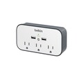 Belkin 3-Outlet 540J Straight Plug 2xUSB-A Mini Surge Protector w  Wall Mount - White , BSV300TTCW, 18480727, Surge Suppressors