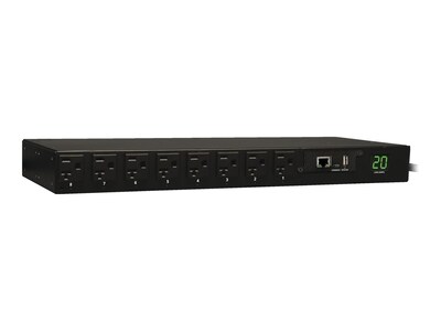 Tripp Lite PDU Switched 120V 20A 5-15 20R (16) Outlet L5-20P Horizontal 1U RM, PDUMH20NET, 12576429, Power Distribution Units Tripp Lite PDU Switched 120V 20A 5-15 20R (16) Outlet L5-20P Horizontal 1U RM, PDUMH20NET, 12576429, Power Distribution Units