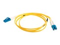 C2G LC-LC 9 125 OS1 Singlemode Duplex Fiber Cable, Yellow, 3m, 11177, 32400990, Cables