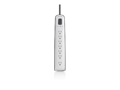 Belkin 7-Outlet 2000J Right Angle Plug Surge Protector w 12ft Cord - Tel Prot - White Gray , BV107200-12, 12341689, Surge Suppressors Belkin 7-Outlet 2000J Right Angle Plug Surge Protector w 12ft Cord - Tel Prot - White Gray , BV107200-12, 12341689, Surge Suppressors