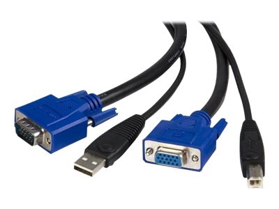 StarTech.com 2-in-1 Universal USB KVM Cable - Video   USB Cable - 15 ft, SVUSB2N1_15, 242809, Cables