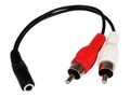 StarTech.com 3.5mm Female to 2x RCA Male Stereo Audio Cable, 6, MUFMRCA, 17420642, Adapters & Port Converters StarTech.com 3.5mm Female to 2x RCA Male Stereo Audio Cable, 6, MUFMRCA, 17420642, Adapters & Port Converters