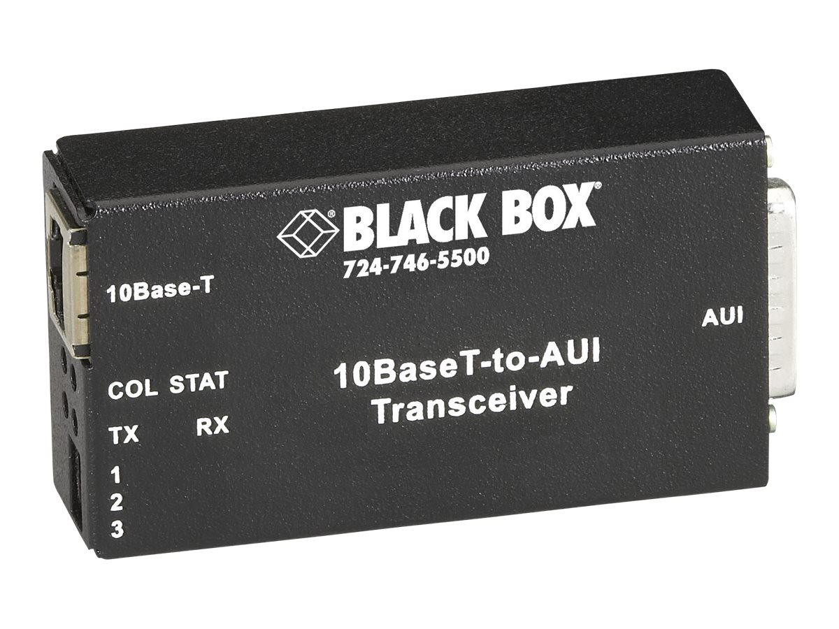E4983 Y Black Box LE180A 10BASE-T to AUI Transceiver