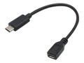 AddOn USB 3.1 Type C (USB-C) to Micro USB M F Adapter, Black, USBC2MUSB2FB, 32037490, Adapters & Port Converters