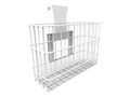 Wire Basket, 4 x 8 x 12, 51-3977, 41215053, Cart & Wall Station Accessories