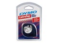 DYMO 1 2 x 12' LetraTag Label - Silver Metallic Tape with Black Printing, 91338, 193621, Paper, Labels & Other Print Media