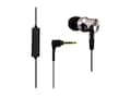 V7 1.2M 3.5MM Stereo Earbuds - Gun Grey w  Inline Mic Cable , HA111-3NB, 36864345, Earphones