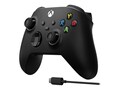 Microsoft Xbox Black Controller with USB-C Cable for Windows 10, 1V8-00001                     , 41921776, Video Gaming Accessories