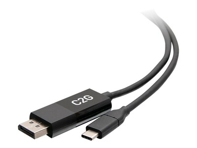 C2G 4K 60Hz USB-C to DisplayPort Adapter Cable, Black, 3ft, C2G54474, 41330421, Cables