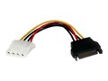 StarTech.com 15pin SATA to LP4 Molex Power Cable, LP4SATAFM6IN, 12361436, Adapters & Port Converters