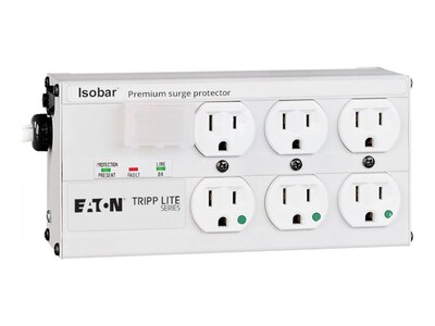 Tripp Lite Isobar Ultra Surge 12-Amp (6) Outlet 3330 Joules Hospital Grade, ISOBAR6ULTRAHG, 124951, Surge Suppressors Tripp Lite Isobar Ultra Surge 12-Amp (6) Outlet 3330 Joules Hospital Grade, ISOBAR6ULTRAHG, 124951, Surge Suppressors