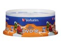 Verbatim 16x 4.7GB White Inkjet Hub Printable DVD-R Disc, 96191, 11552732, DVD Media