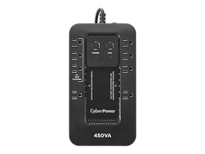CyberPower 450VA 260W Compact SBY UPS 8NEMA 5-15R (EC450G), EC450G, 37085132, Battery Backup/UPS CyberPower 450VA 260W Compact SBY UPS 8NEMA 5-15R (EC450G), EC450G, 37085132, Battery Backup/UPS