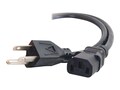 C2G NEMA 5-15P to IEC320C13 Universal Computer Power Cord, 18AWG, black, 15ft, 09482, 4837174, Power Cords