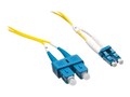 Axiom LC-SC 9 125 OS2 Singlemode Duplex Fiber Optic Cable, Yellow, 25m, LCSCSD9Y-25M-AX, 17733411, Cables