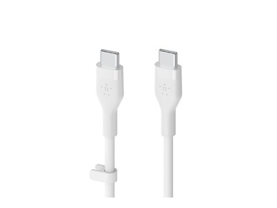 Belkin 60W 480Mbps USB-C to USB-C M M Silicone Cable, White, 3m, CAB009BT3MWH, 41764708, Cables