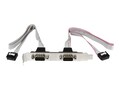 StarTech.com 2 Port 16in DB9 Serial Port Bracket to 10 Pin Header , PLATE9M2P16, 14282168, Adapters & Port Converters