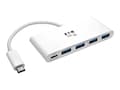 Tripp Lite 4-Port USB 3.1 USB-C to USB-A 5Gbps Hub with USB-C Charging Port , U460-004-4A-C, 32470875, USB & Firewire Hubs