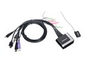 IOGEAR 2-Port HD KVM Switch with Audio, GCS62HU, 12760496, KVM Switches