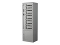 Bretford Manufacturing 10-Bay Locker TechGuard Connect with Keypad and LCD Screen, 1x AC Outlet and 2x USB Ports (Platinum), TCLAKS160EF11, 37191517, Charging Stations
