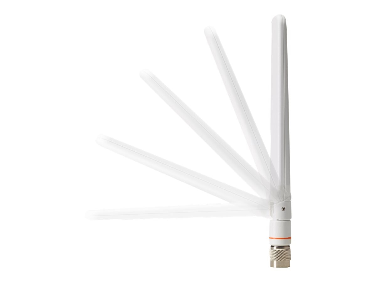 Cisco 2.4 GHz 2 dBi 5 GHz 4 dBi Dipole Antenna, White, RP-TNC