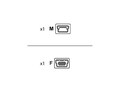 Brother 90-Degree USB Mini-B to USB Mini-B M F Cable, 6, LBX059001                     , 41798797, Cables