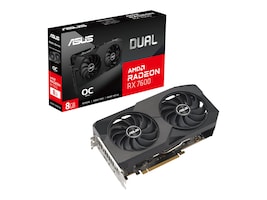 Asus DUAL-RX7600-O8G Main Image from Left-angle