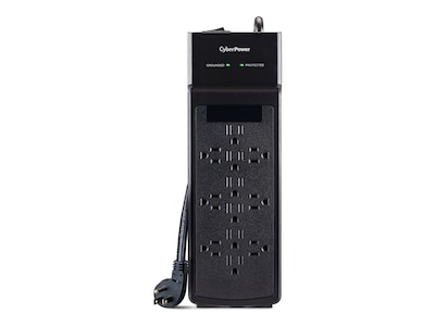 CyberPower 12-Outlet NEMA 5-15R Surge Protector w 6ft Cord - Black, CSB1206 , 42075785, Surge Suppressors CyberPower 12-Outlet NEMA 5-15R Surge Protector w 6ft Cord - Black, CSB1206 , 42075785, Surge Suppressors