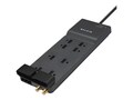 Belkin 8-Outlet 3550J Right Angle Plug Surge Protector w  12ft Cord - Tel + Coax Prot - Gray - 20% off Instant Savings, BE108230-12, 7074862, Surge Suppressors