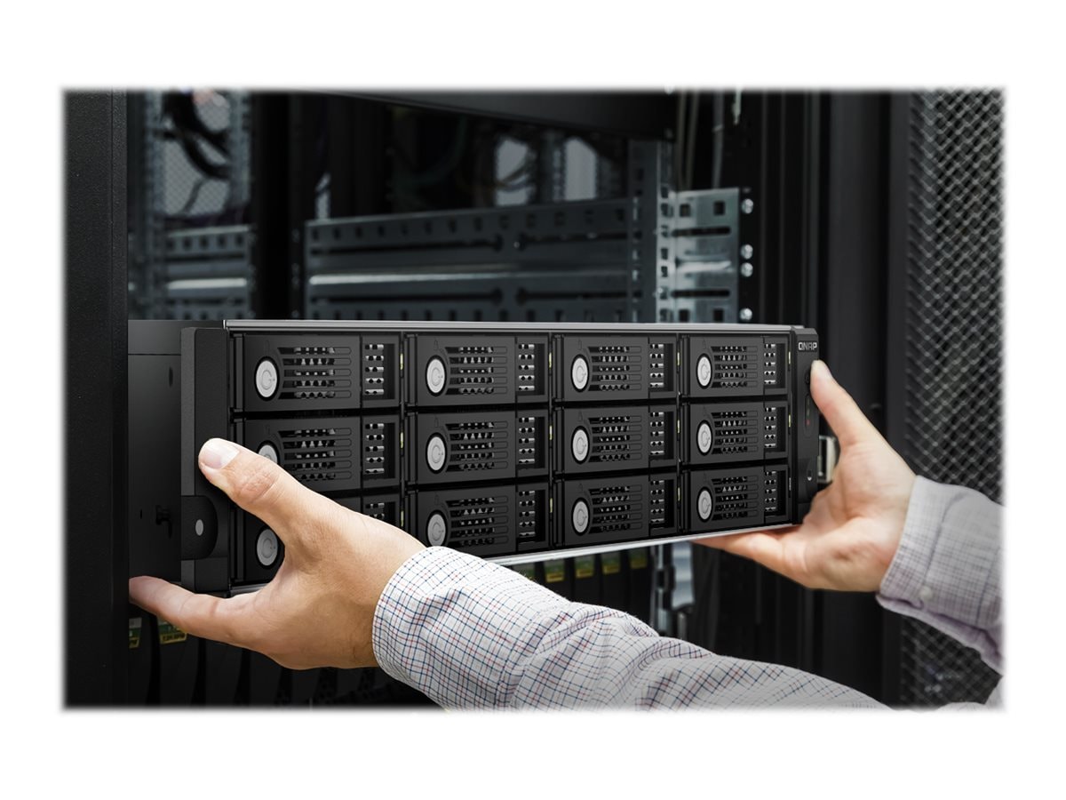 QNAP TL-R1220Sep-RP-US 12-Bay 2U ラックマウント SAS 12Gbps JBOD 拡張エンクロージャー TL-R1220Sep-RP⁄R1620Sep-RP 12⁄16-bay SAS 12Gb⁄s JBOD storage