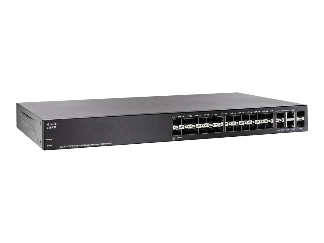 Cisco SG300 Gigabit SFP Managed Switch (SG300-28SFP-K9-NA)