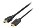 Kensington DisplayPort 1.2 (M) to HDMI (M) Passive Unidirectional Cable, 6ft, K33025WW, 37362021, Cables