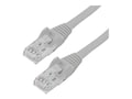 StarTech.com CAT6 Snagless Gigabit Wire 100W PoE 650 MHz Ethernet Patch Cable, Gray, 3ft, N6PATCH3GR, 11602226, Cables