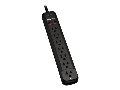 Tripp Lite Protect It! Surge (7) Outlet (4 Transformers) 12ft Cord 1080 Joules, Black, TLP712B, 7895345, Surge Suppressors